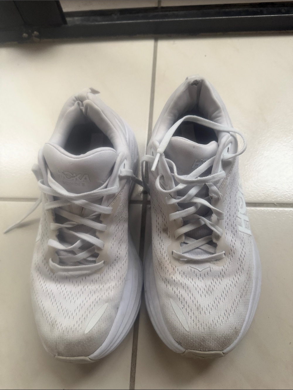 Hoka Women's White Athletic Running Shoes